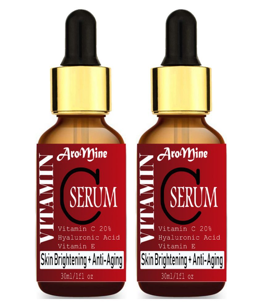     			Aromine 20% Vitamin C Serum Anti Wrinkle & Anti Ageing Face Serum SPF 2 60 ml Pack of 2