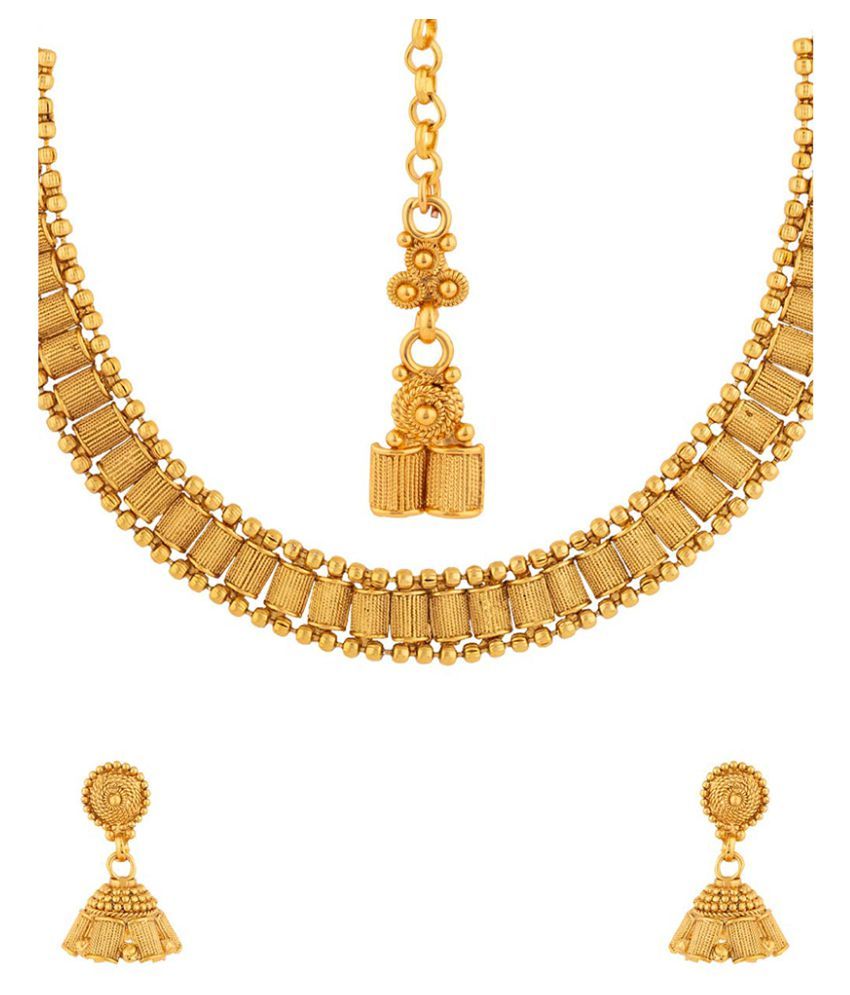 Voylla Golden Reprise Thushi Maang Tika 