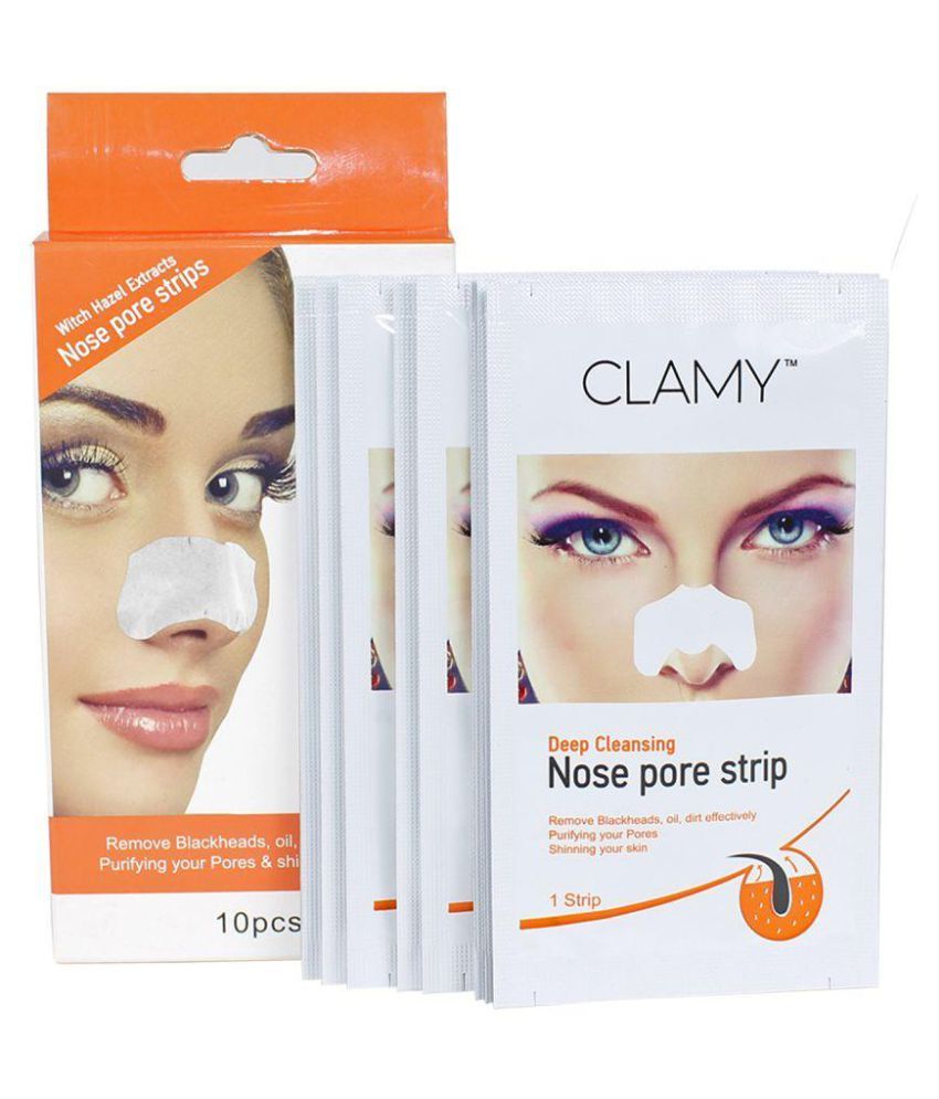 SPERO Clamy Nose Pore Strips Blackhead Removel Wax Strips + Wipes for