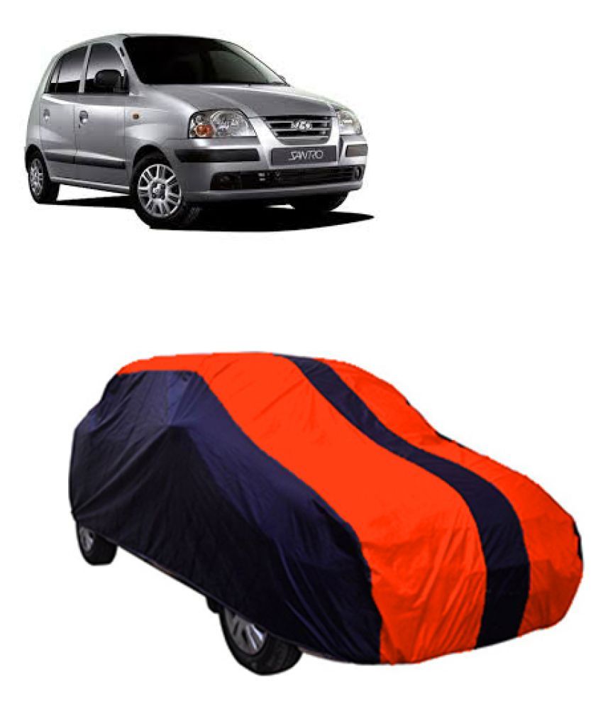 QualityBeast Hyundai Santro Xing [20082015] Car Body Cover Orange Blue