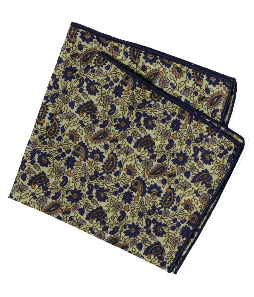 69th Avenue Brown Cotton Paisley Printed Pocket Square for Men: Buy ...