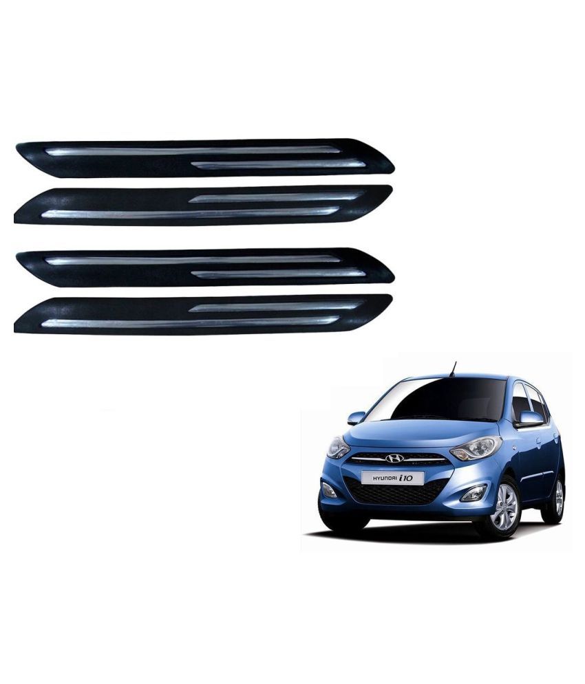 Auto Addict Double Chrome Bumper Guard Black Set of 4 Pcs For Hyundai