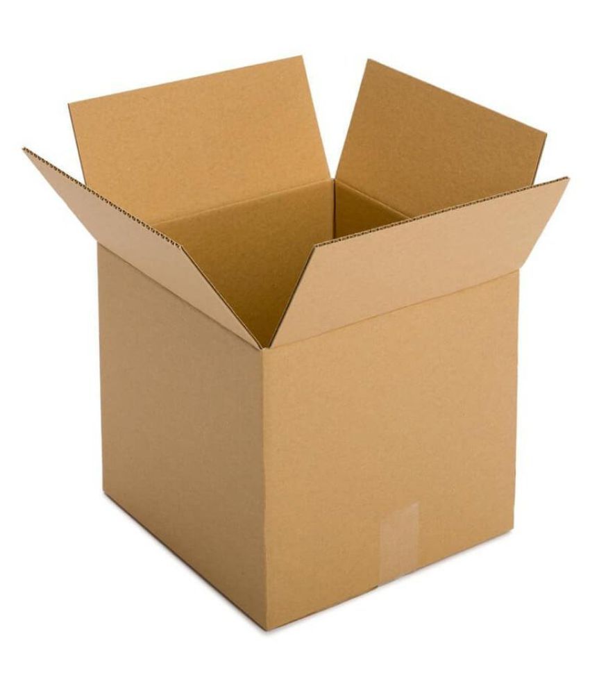 Ezellohub 5x5x5 inch Brown Corrugated Box for Packaging, Moving ...