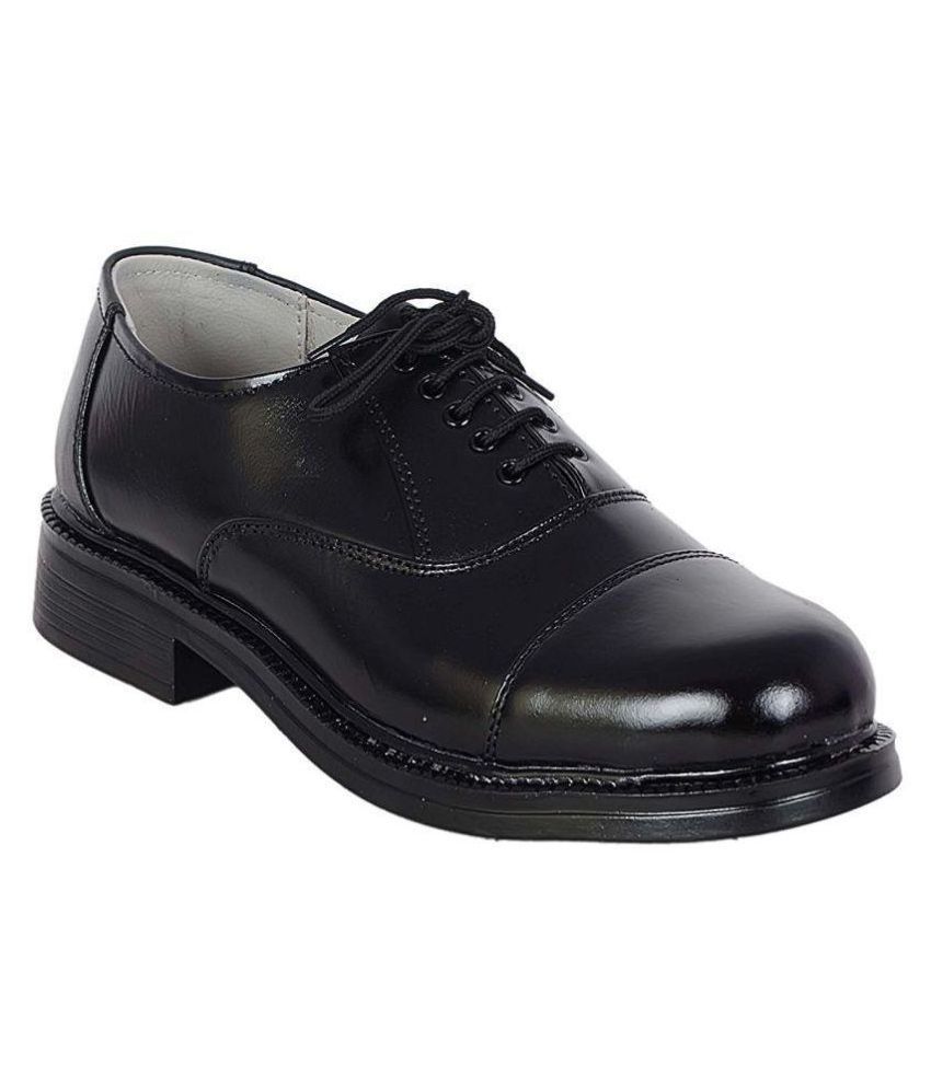     			Pollo Oxfords Genuine Leather Black Formal Shoes