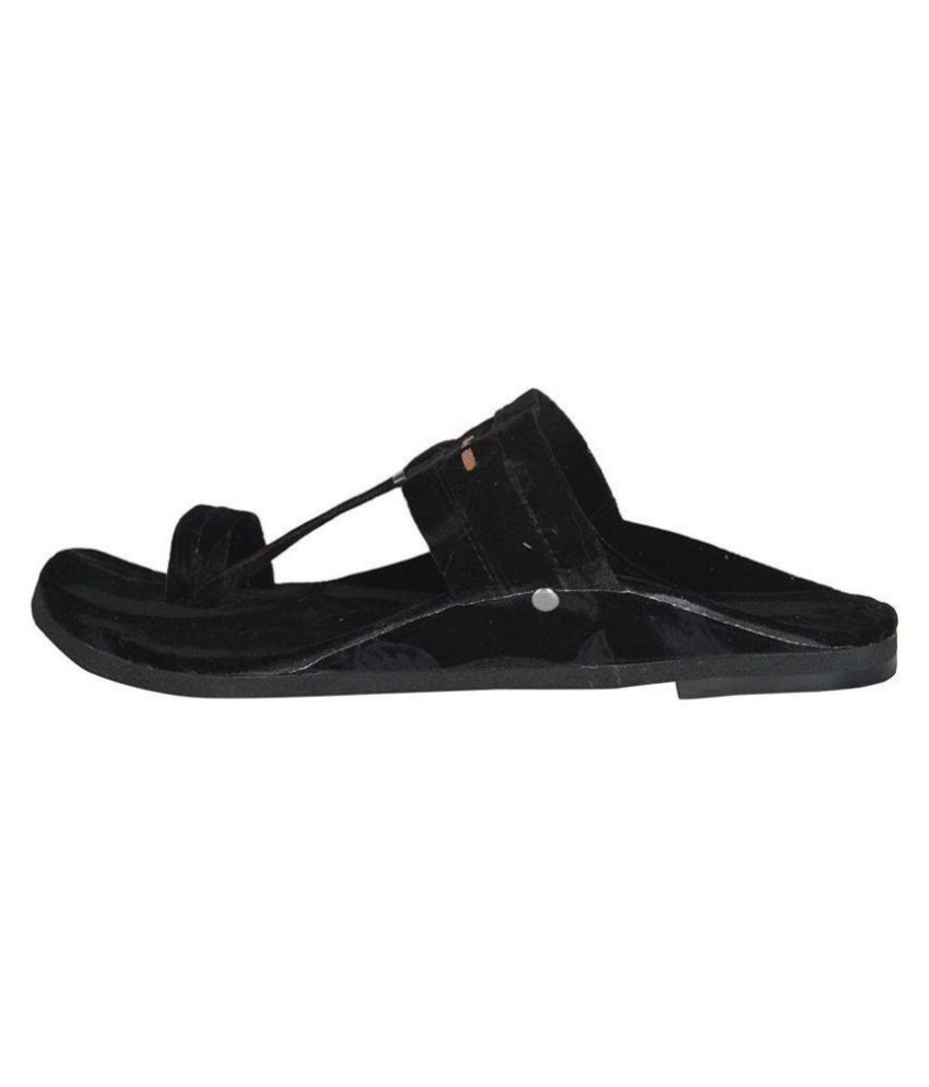 kolhapuri chappal gents black