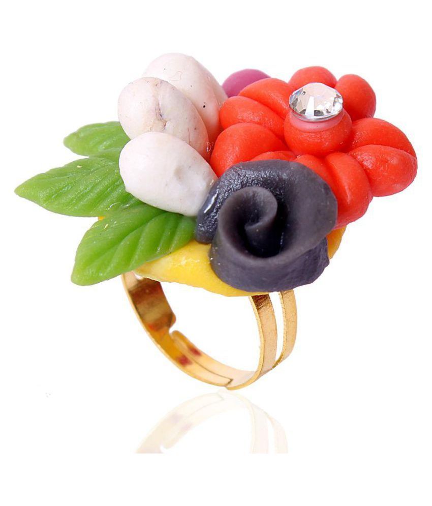 Handmade Porcelain Dough Flower Ring /for women /girls Buy Handmade