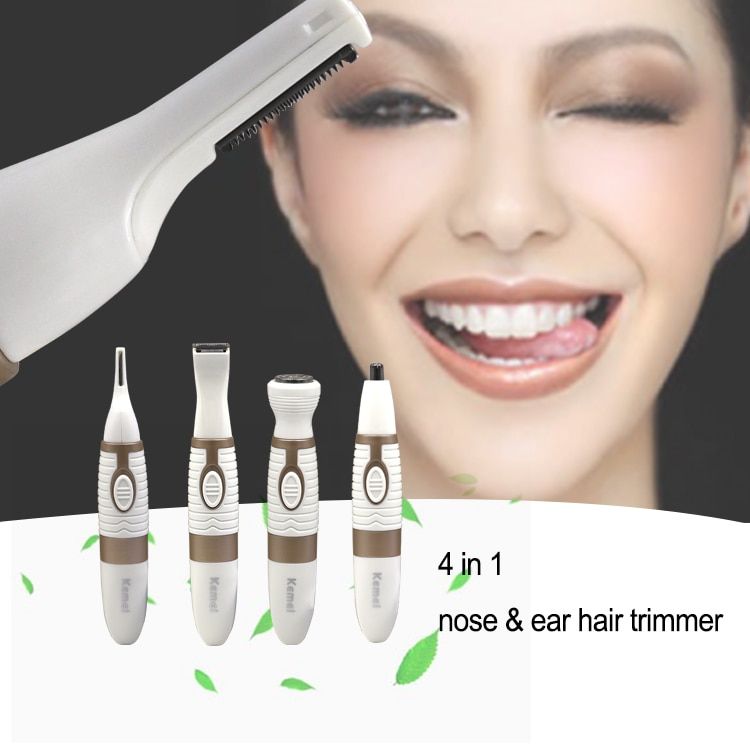 Kemei 4in1 Electric Nose Hair Trimmer Eyebrow Beard Trimer For Men