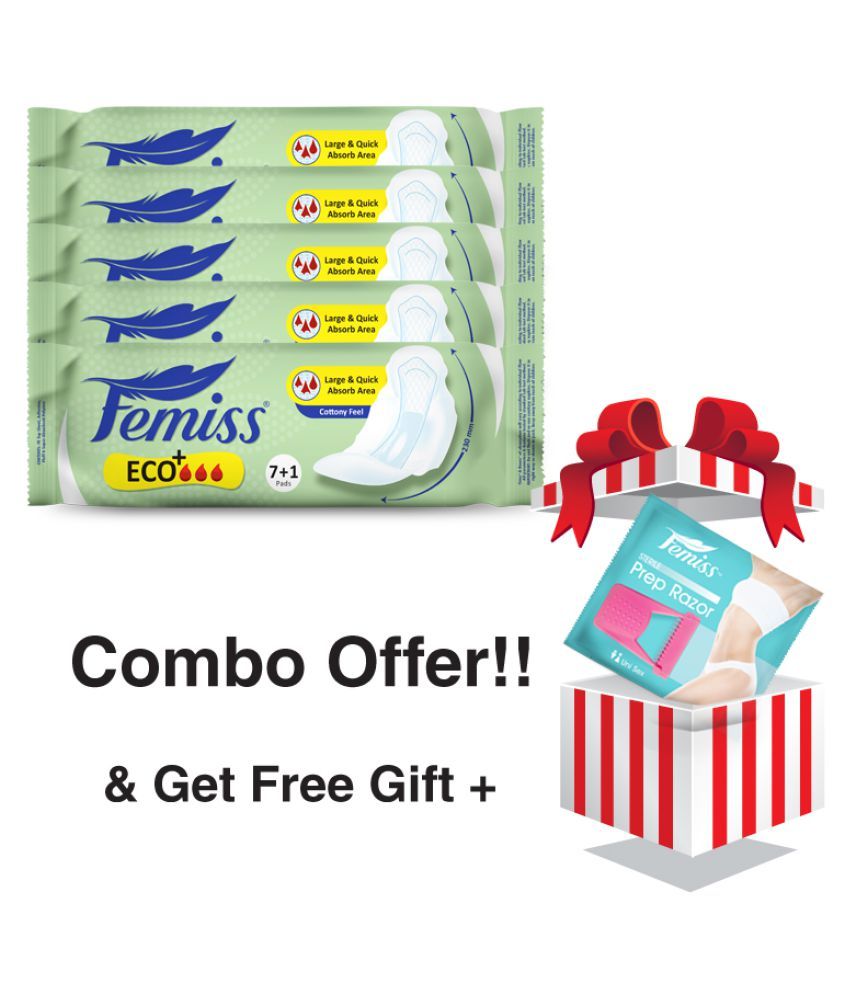 Femiss Regular 40 Sanitary Pads Pack of 5 Buy Femiss Regular 40 Sanitary Pads Pack of 5 at Best