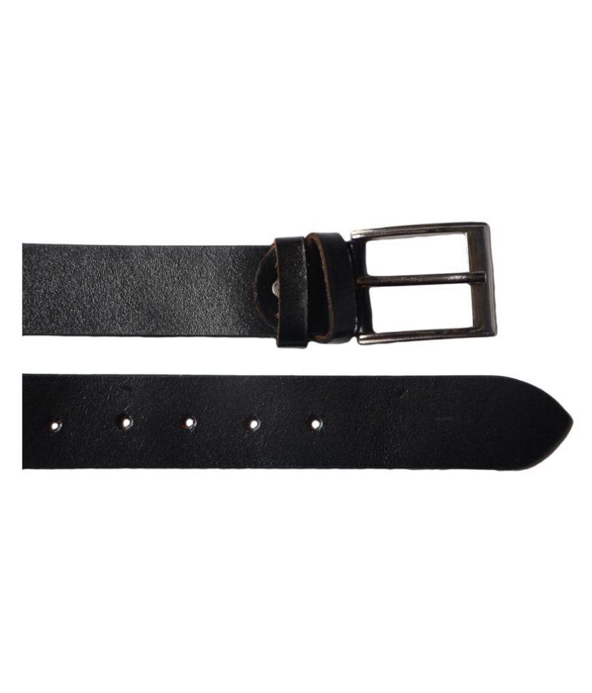 OFFICE BELTS Black Leather Formal Belt - Pack of 1: Buy Online at Low ...