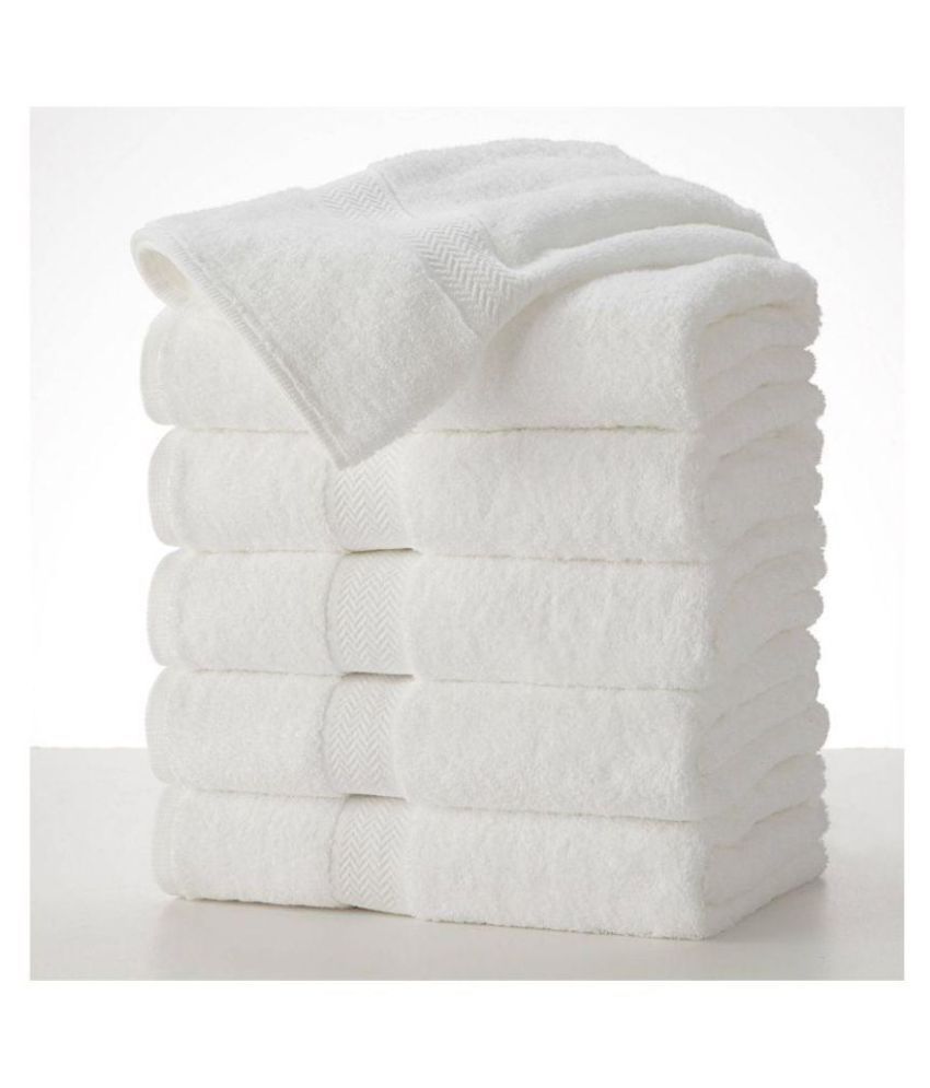 Shop by room Set of 5 Hand Towel White 33x51