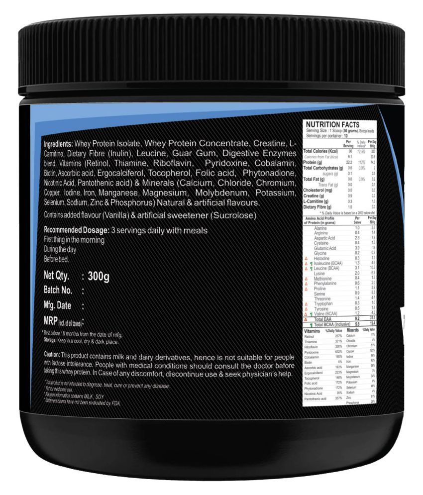 Sinew Nutrition Sarco Whey Protein for Diabetic (Vanilla) 300 gm Buy