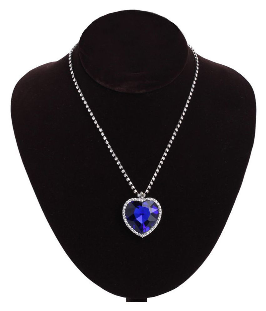 Aaishwarya Dazzling Titanic Blue Crystal Heart Pendant Necklace For  Women/Girls: Buy Aaishwarya Dazzling Titanic Blue Crystal Heart Pendant  Necklace For Women/Girls Online in India on Snapdeal