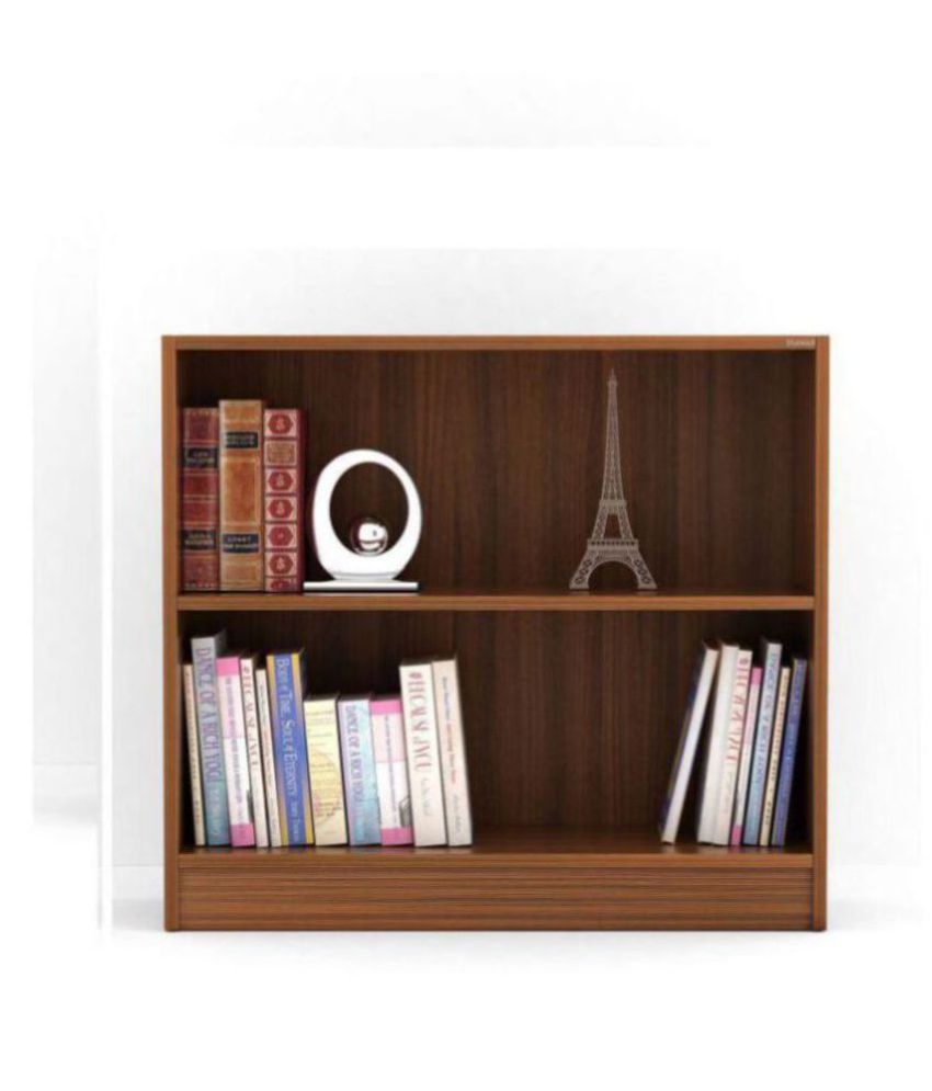 Bluewud Alex Wall Book Shelf Home Decor Display Storage Rack Cabinet Unit Walnut
