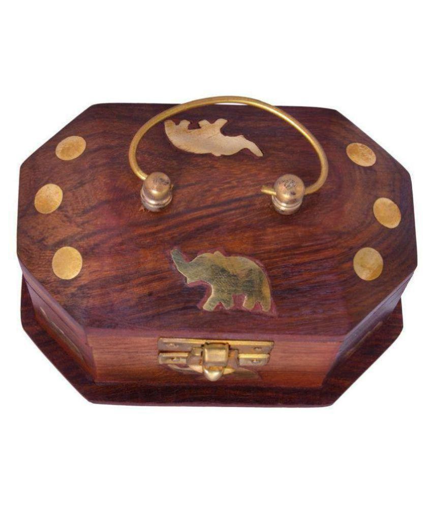 Woodykart Wooden Elephant Jewellery Box / Organizer (Gift for Women