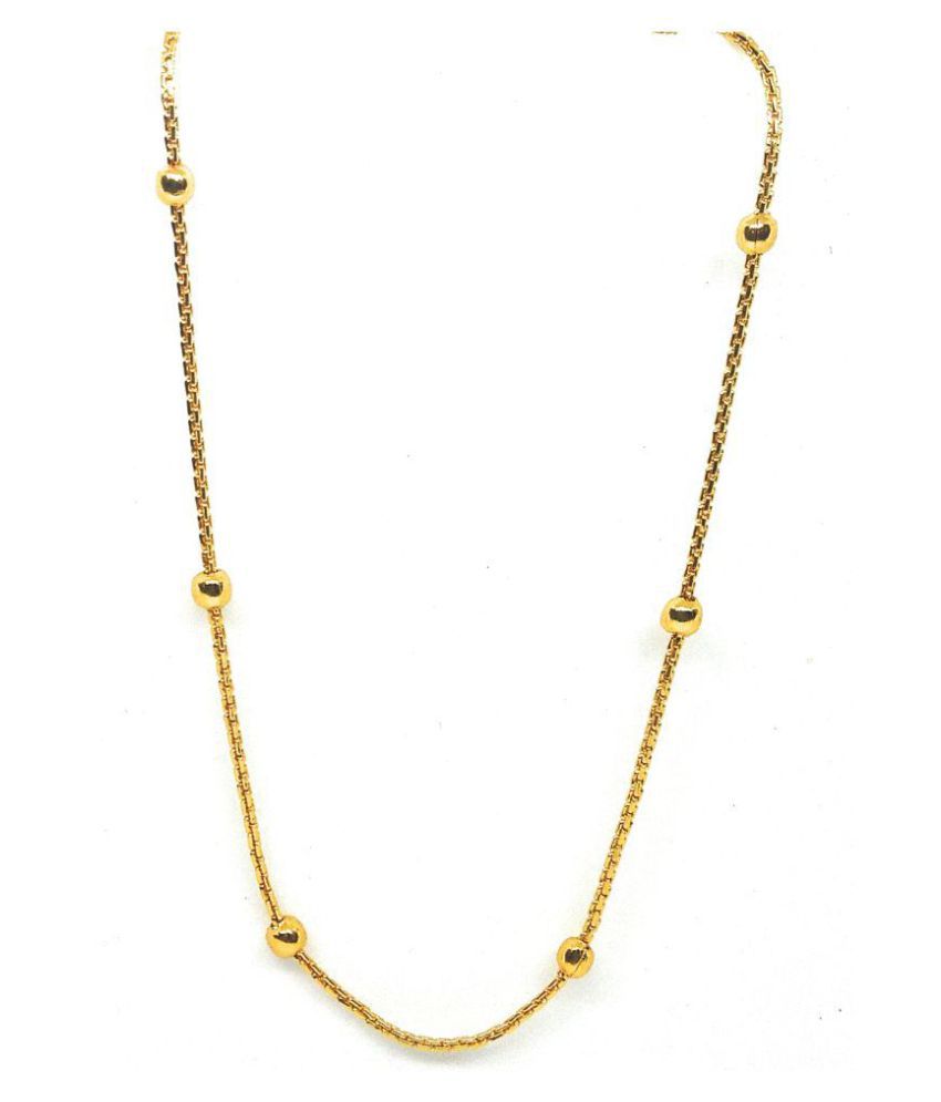 Khubsurat Micro Plated Neck Chain for Girls & Women, Gold Tone, 23 Inch ...