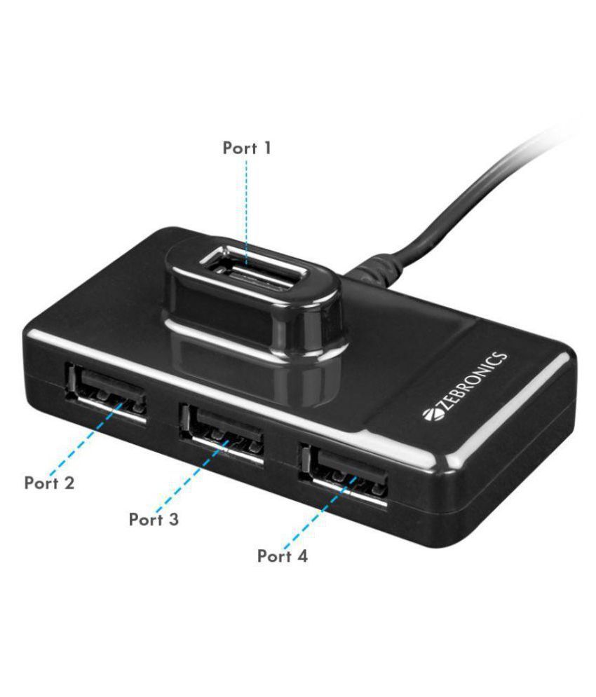 Zebronics 4 port USB Hub Buy Zebronics 4 port USB Hub Online at Low