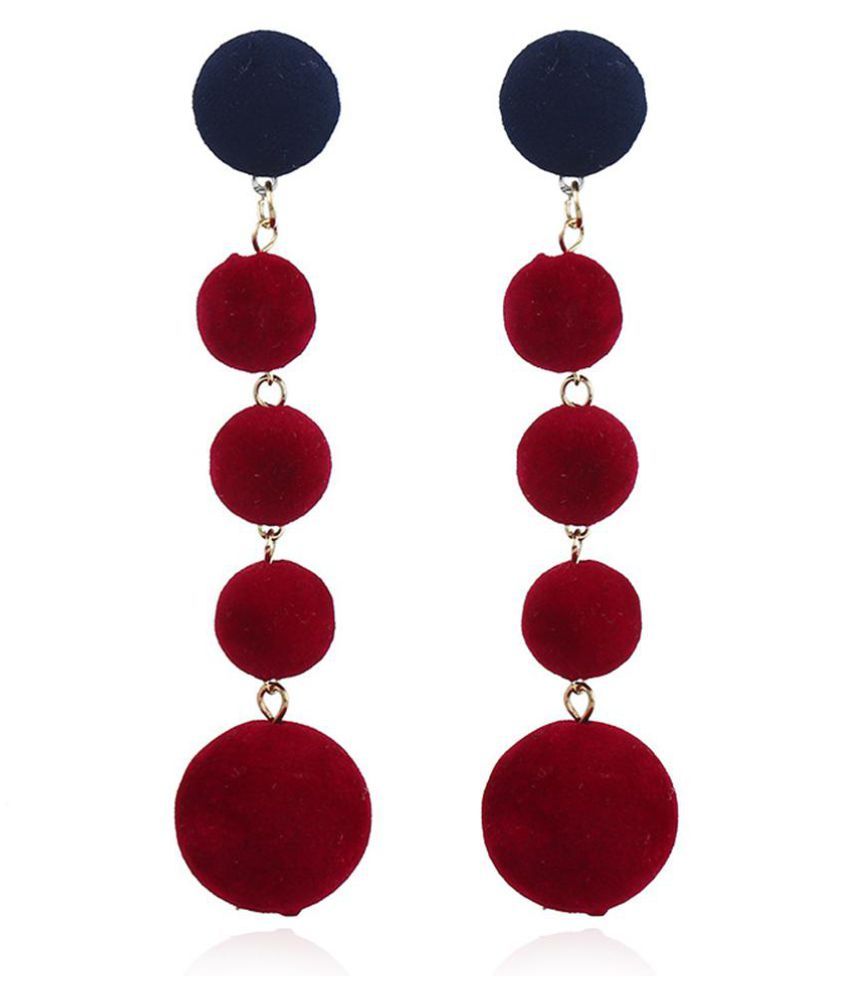 velvet ball earrings