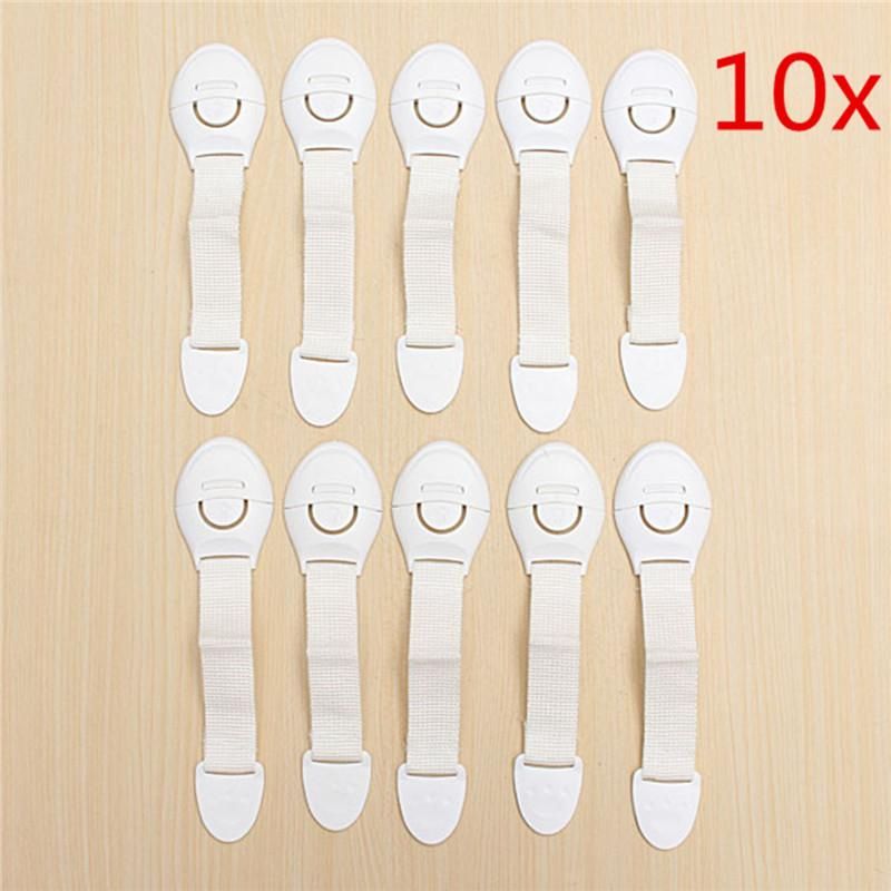 10 Pcs Lengthened Bendy Safety Plastic Locks For Child Kids