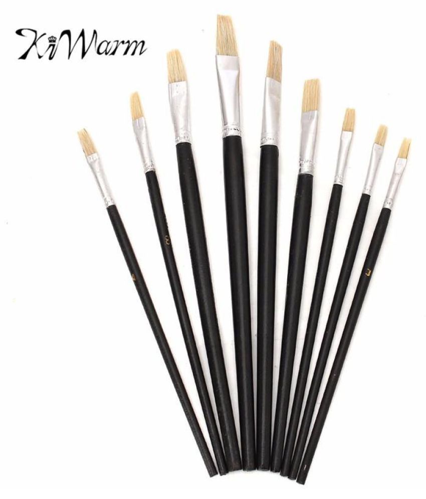 KiWarm 9PCS Artist Art Painting Brushes Set Watercolour Oil Painting  Brushes Drawing Pen For Office School Students Drawing: Buy Online at Best  Price in India - Snapdeal