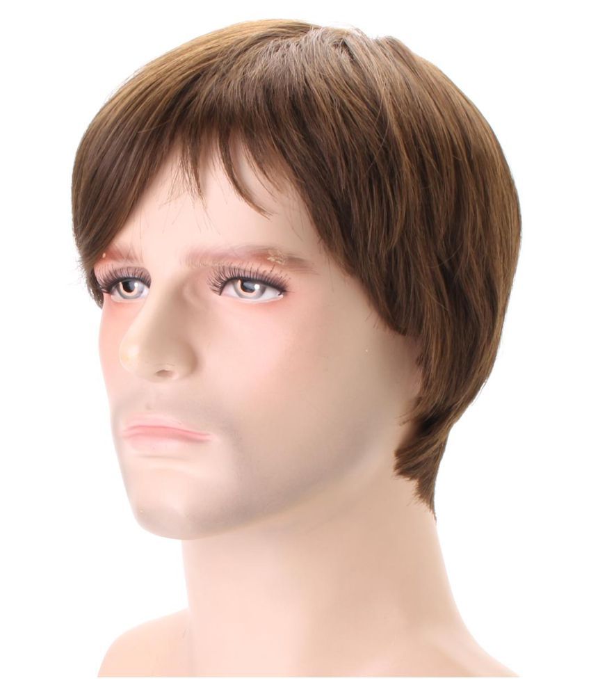 1pc Of Natural Looking Straight Layered Style Men Short Hair Wig