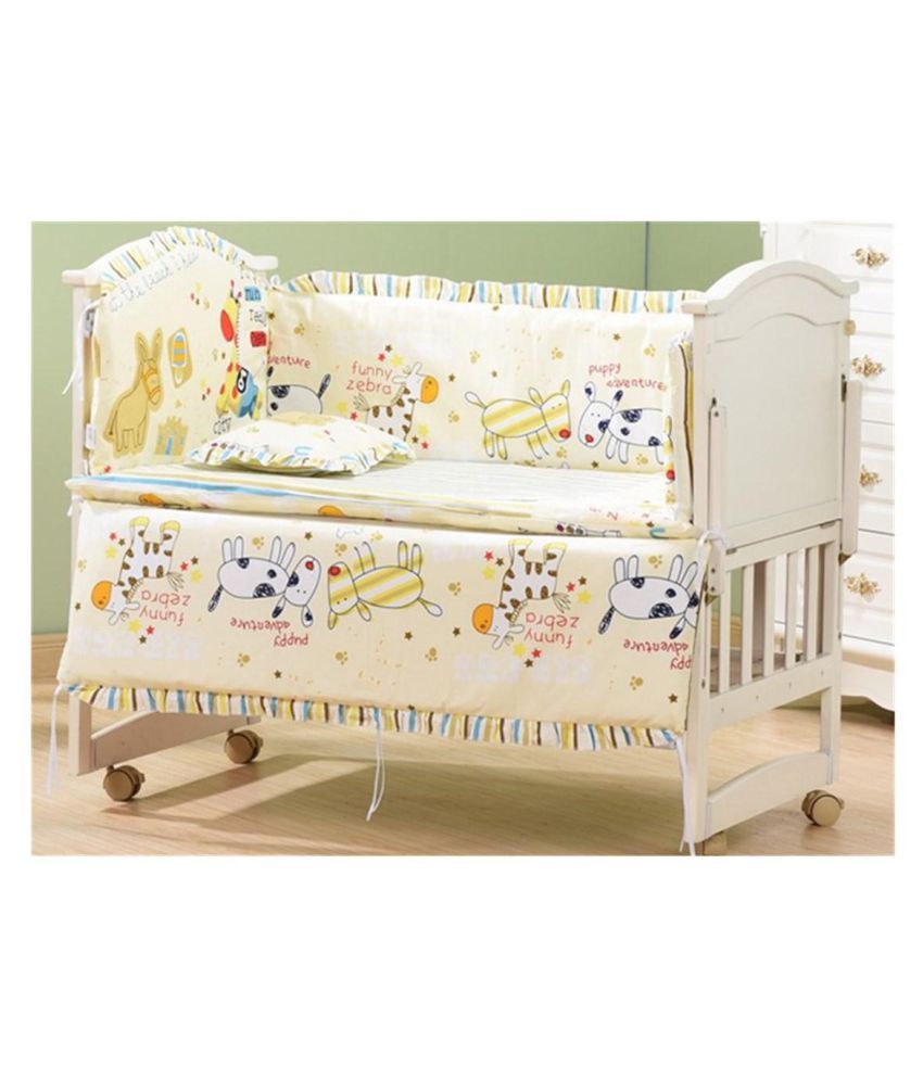 5pcs Baby Nursery Bedding Cotton Liner Set Fit Cot 120x60cm Cotton