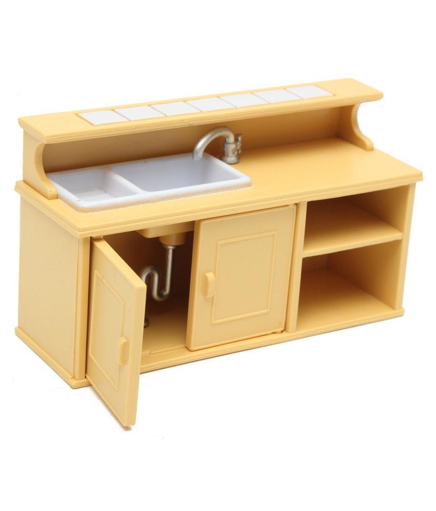 Cabinets Plastic Kitchen Miniature DollHouse Furniture Dining Set Room Kids Toy - Buy Cabinets ...