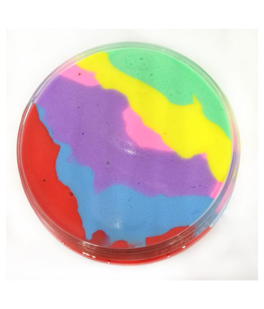 1Pc Fluffy Rainbow Color Slime Putty Mud Clay Plasticine Sludge Stress