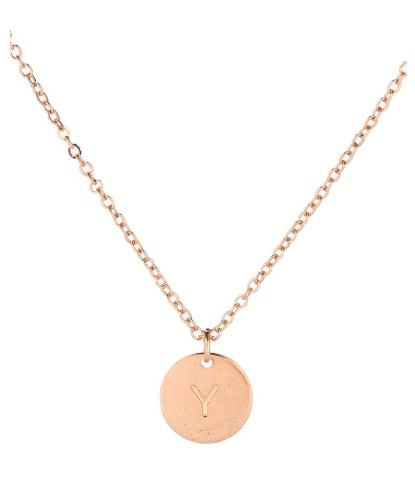 Women Fashion Round Mental Letter 