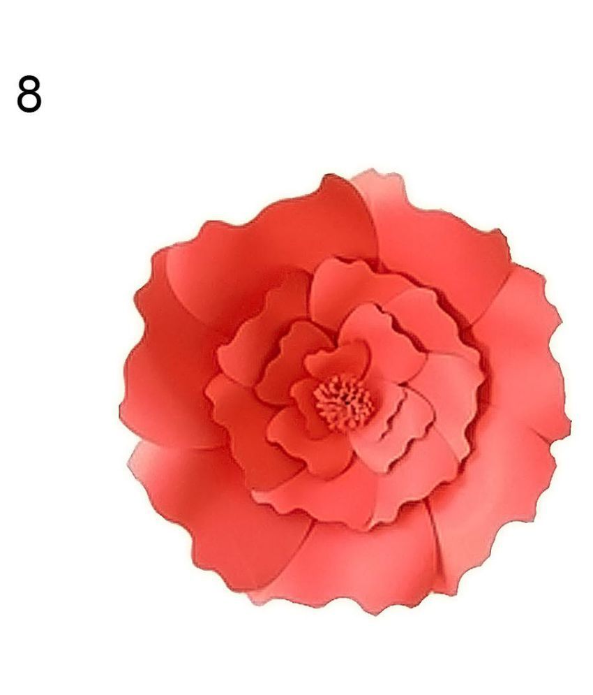 Light Pink Durable and Useful Vektenxi 2Pcs 20cm DIY Paper Flower Handmade Petals Craft for Home Wedding Backdrop Decor 
