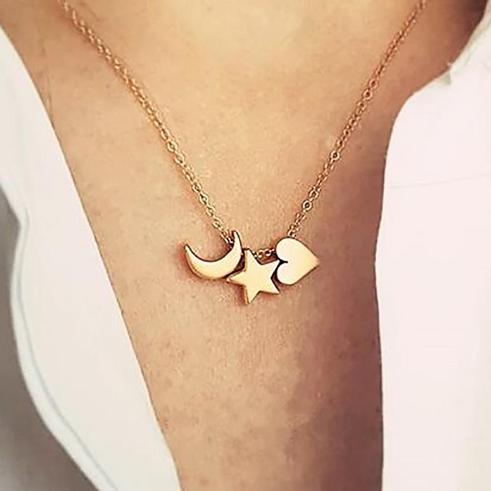 moon heart necklace