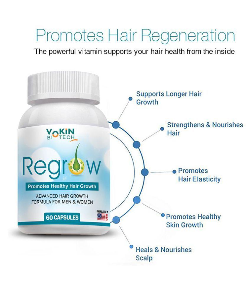 Vokin Biotech Regrow All Natural Hair Loss Supplement For