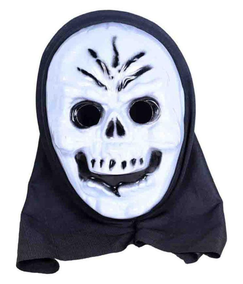 Ghost White Face Mask For Party (Pack of 1Pcs) - Buy Ghost White Face ...