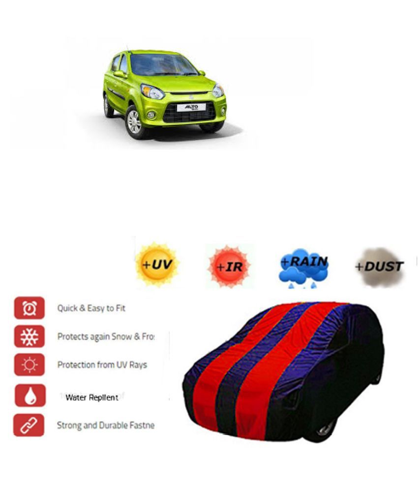 QualityBeast Car Body Cover for Maruti Suzuki Alto Facelift Red Blue
