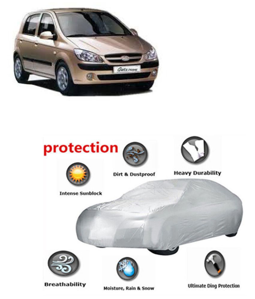 QualityBeast Car Body Cover for Hyundai Getz Prime [20072010] Silver