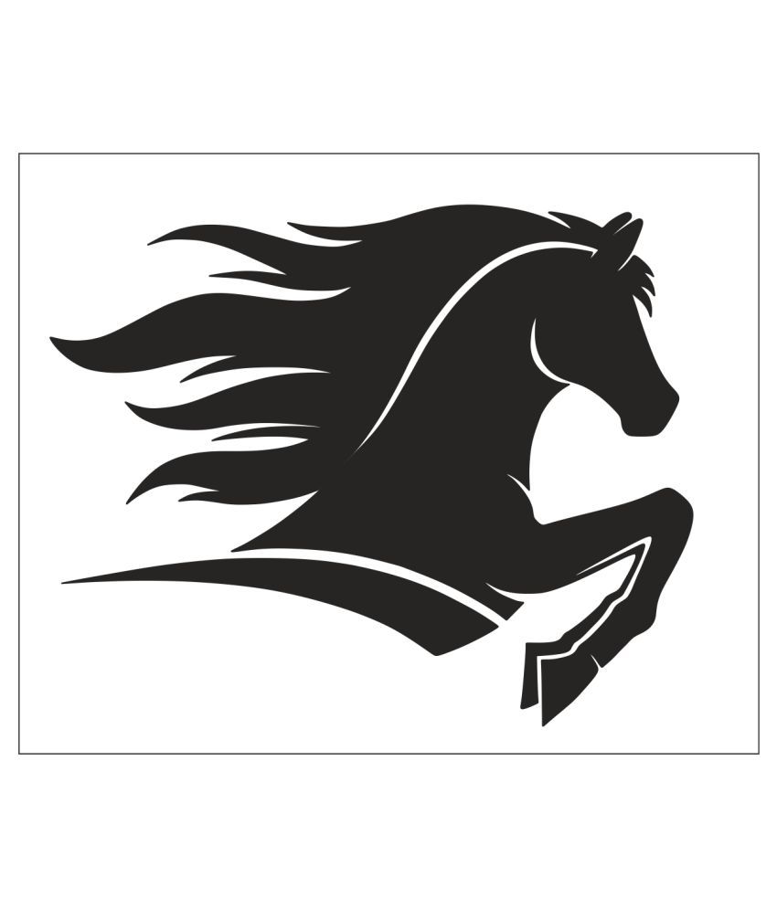 Creatick Studio Running Black Horse Wall Abstract Sticker ( 61 x 75 cms ) -  Buy Creatick Studio Running Black Horse Wall Abstract Sticker ( 61 x 75 cms  ) Online at Best Prices in India on Snapdeal