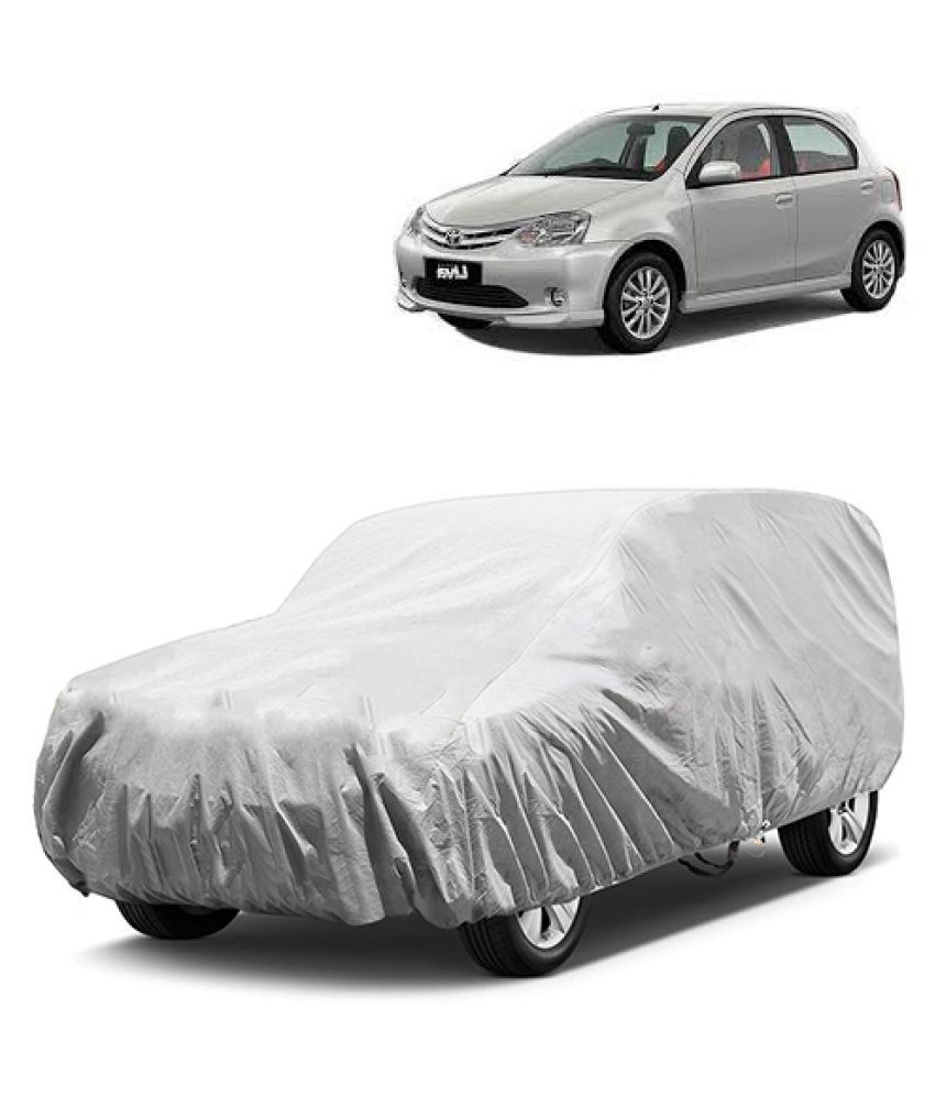 QualityBeast Car Body Cover for Toyota Etios Liva [20112013] Silver