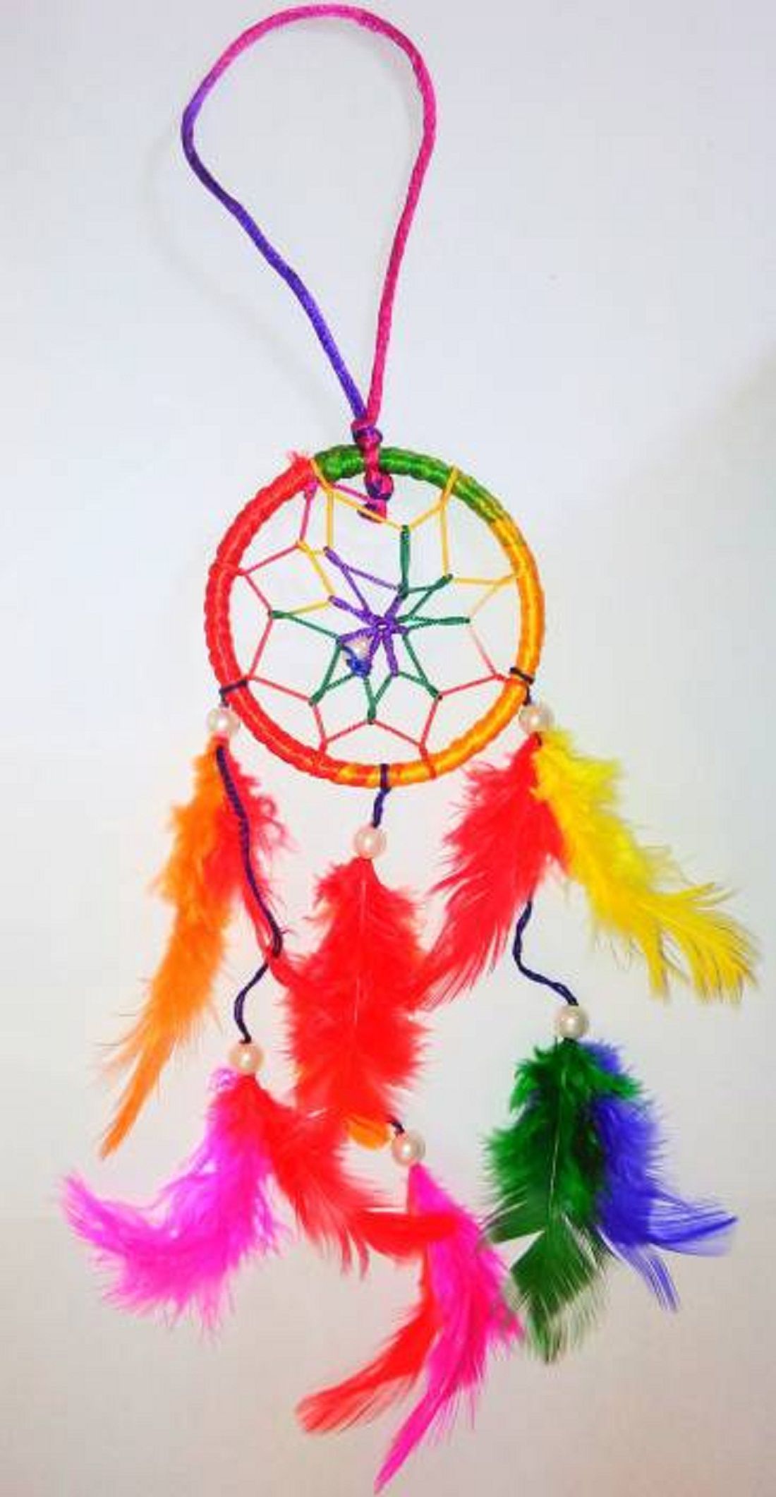     			royal home creations Attract Positive Dreams Protect Sleeping Crystal Multicolour Dream Catcher - Pack of 1 ( 20 X 39 cms )