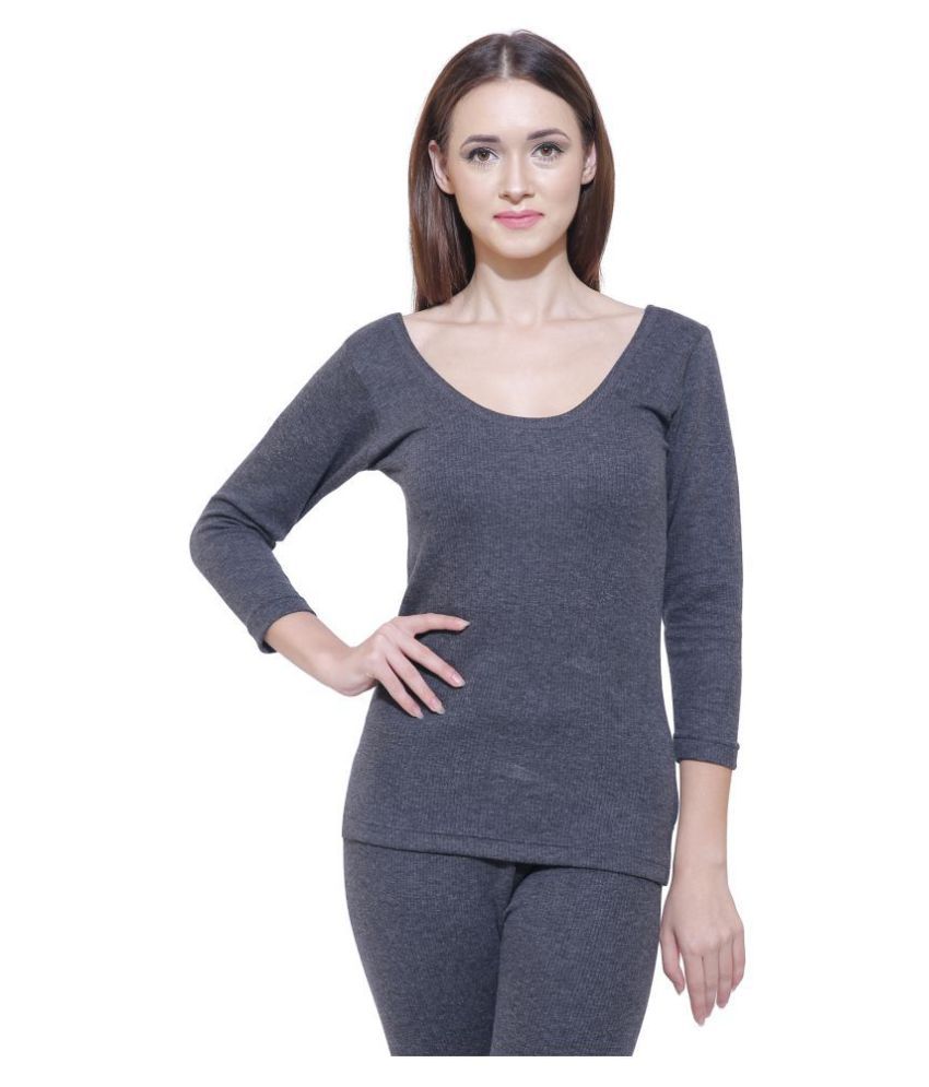     			Bodycare Insider Cotton Blend Topwear - Grey