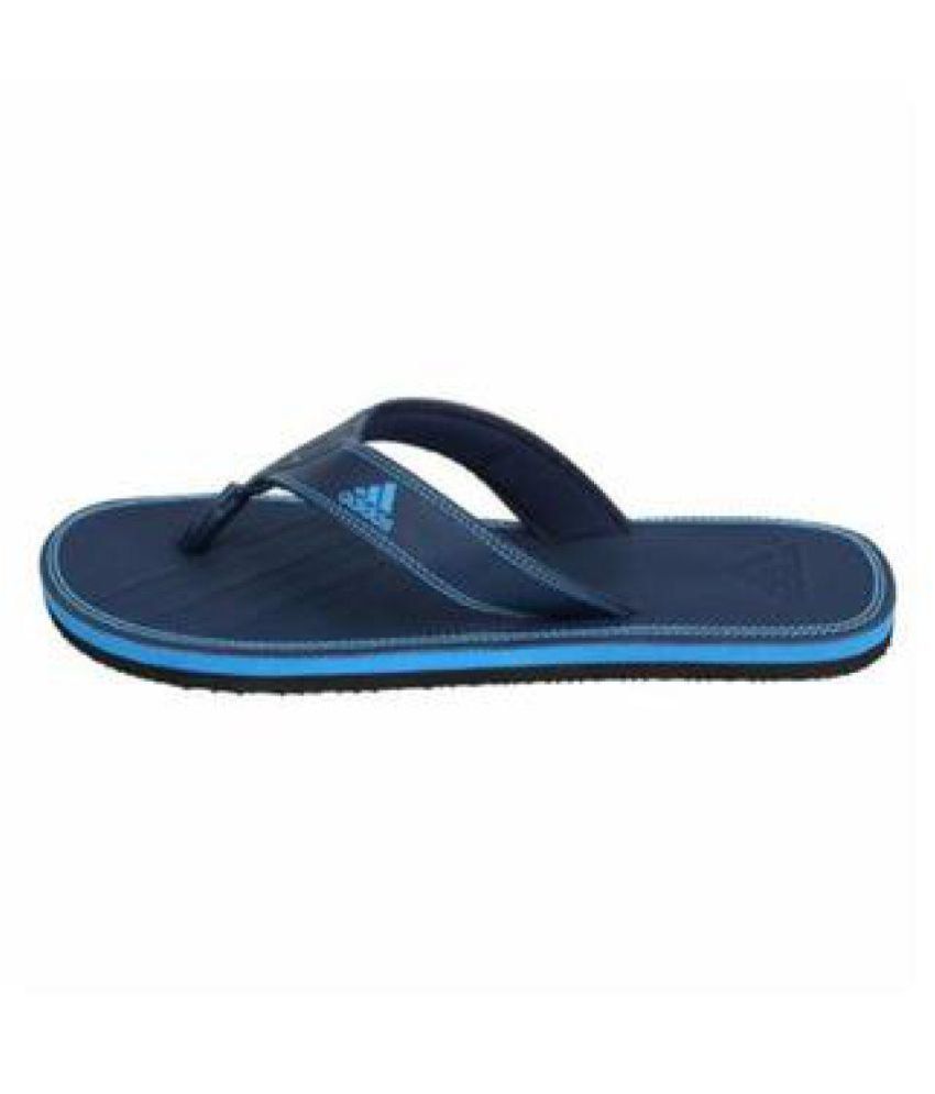 adidas blue flip flops