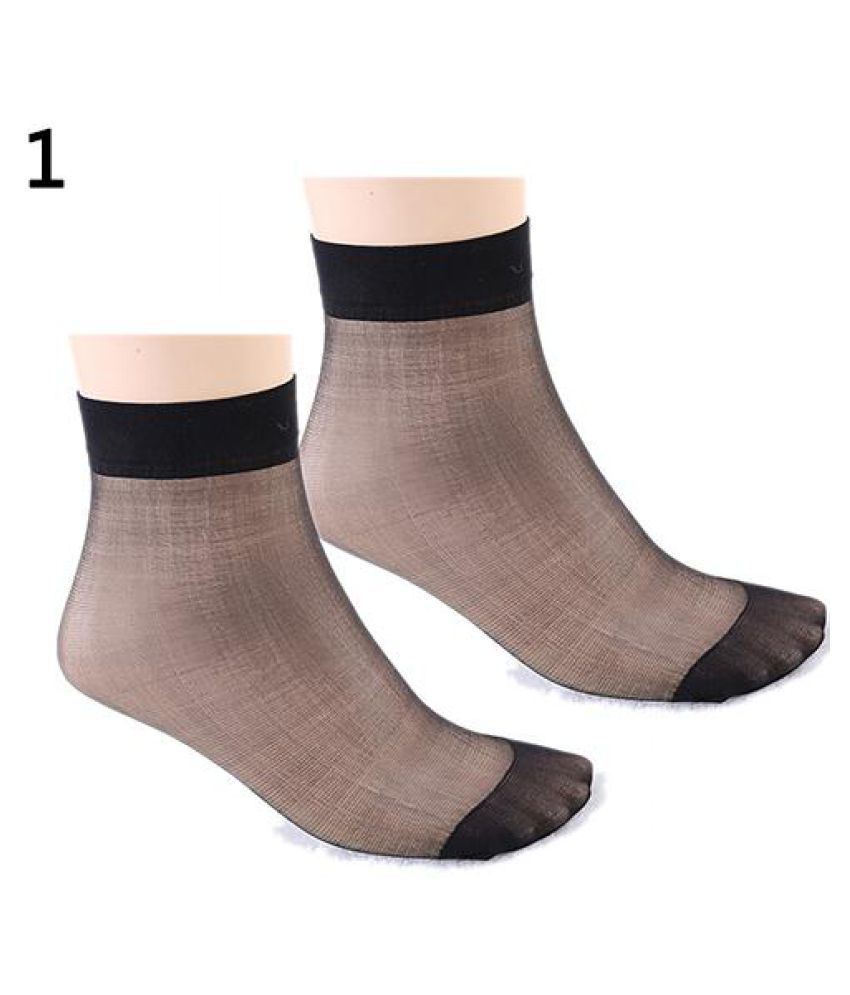 10Pairs Women's Sexy Ultra-Thin Elastic Hosiery Ankle Socks Sheer ...