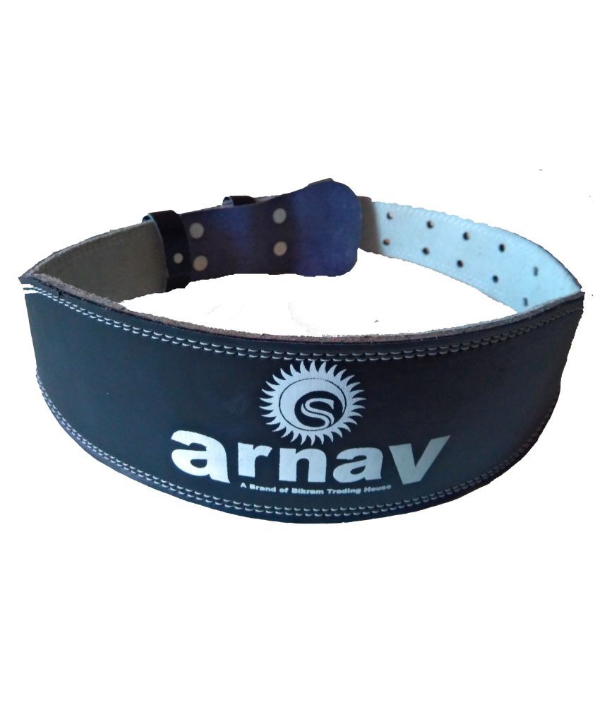 Arnav Black Leather Gym Belt