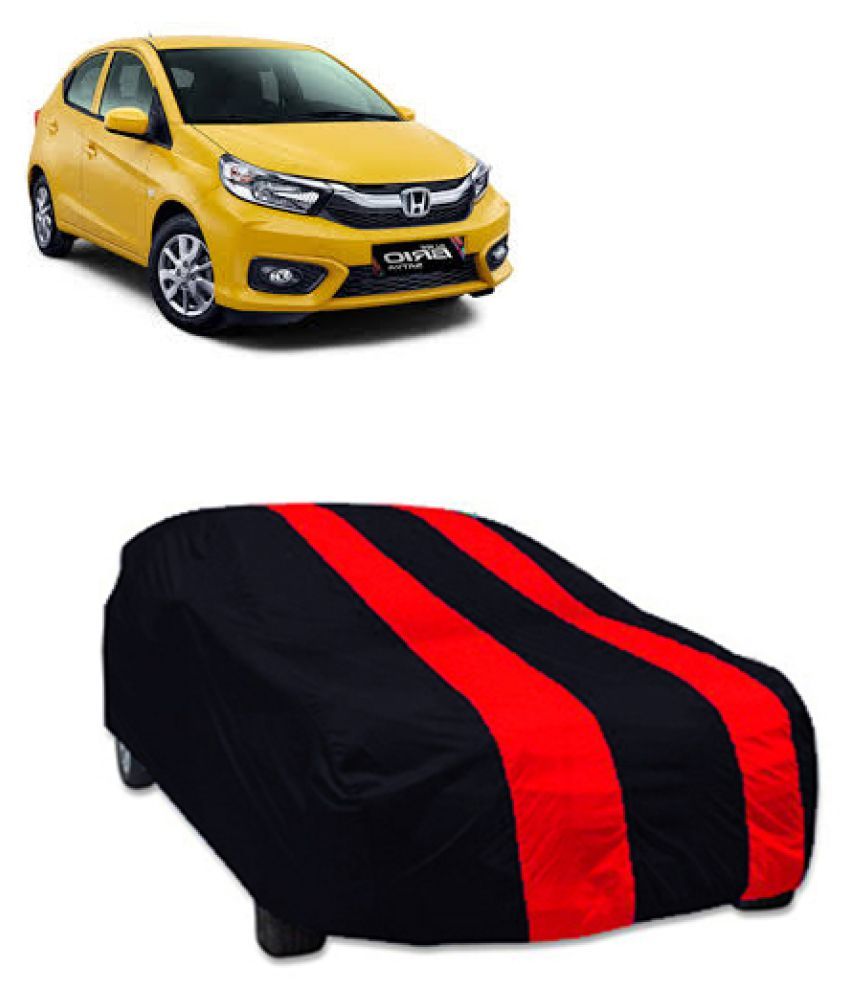 QualityBeast Car Body Cover for Honda Brio [20132015] Red Black Buy
