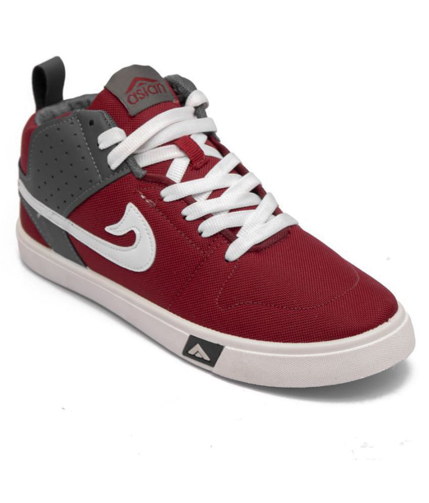 ASIAN Lifestyle Maroon Casual Shoes
