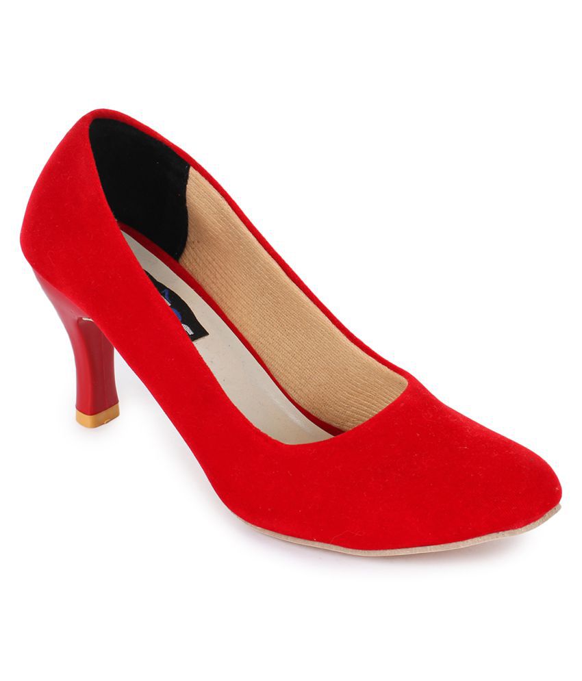 Sapatos Red Kitten Heels Online at Snapdeal
