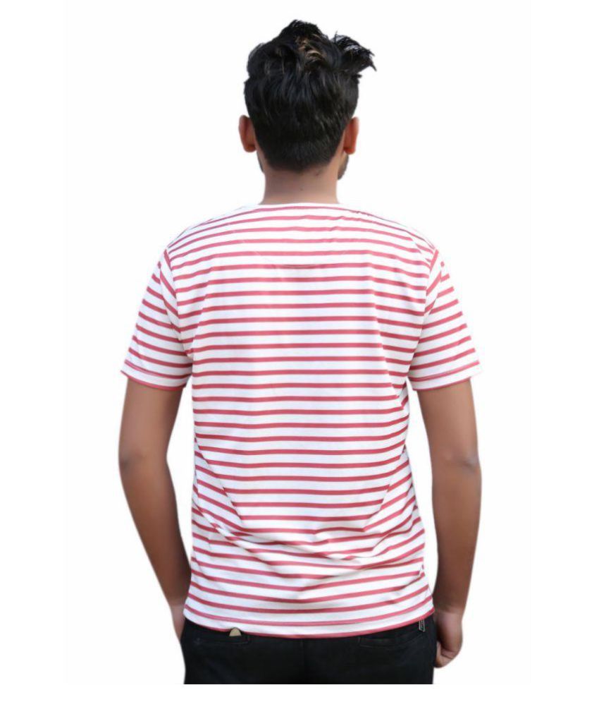 red white lining t shirt