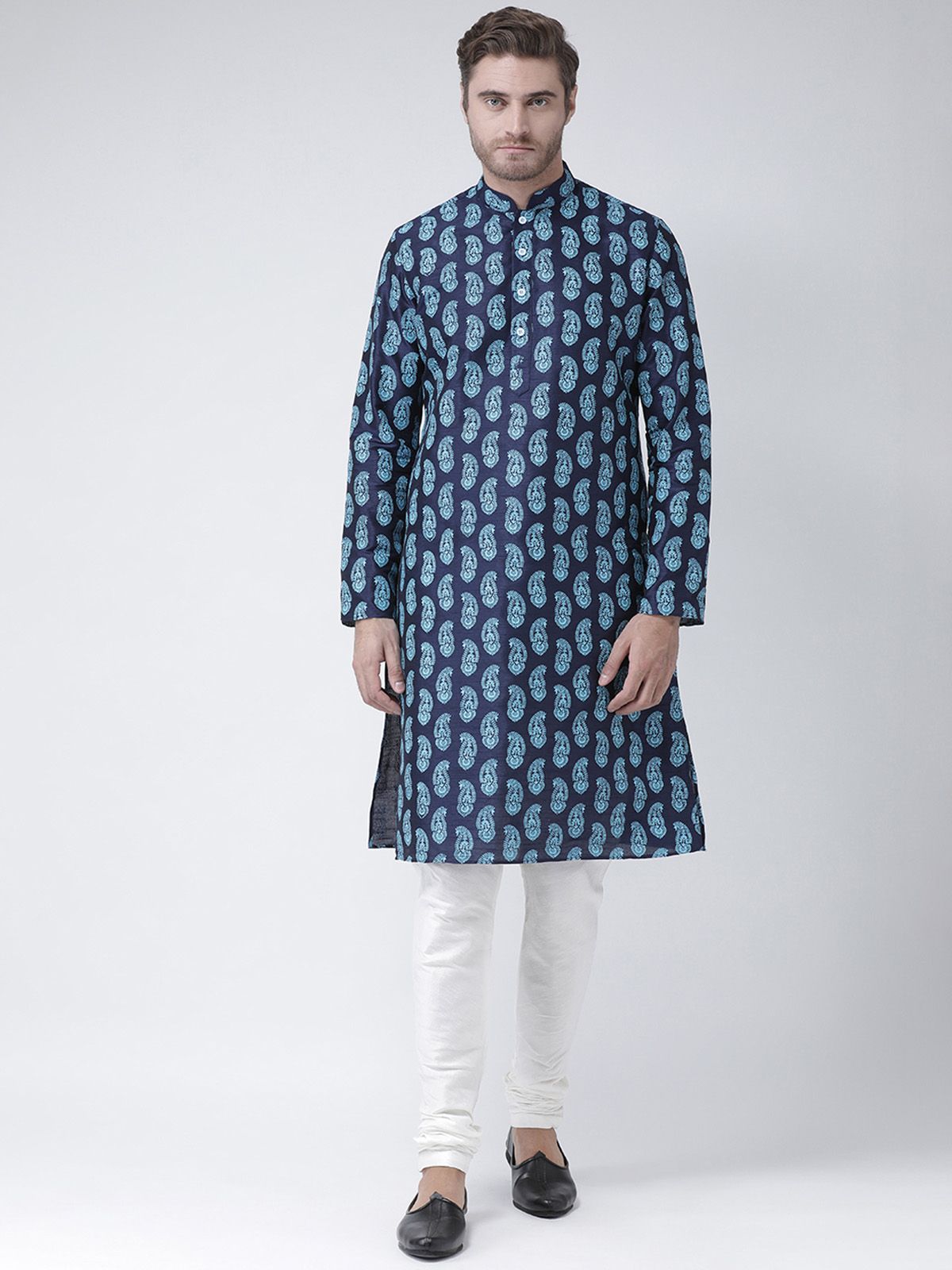     			Deyann Blue Silk Blend Kurta Single