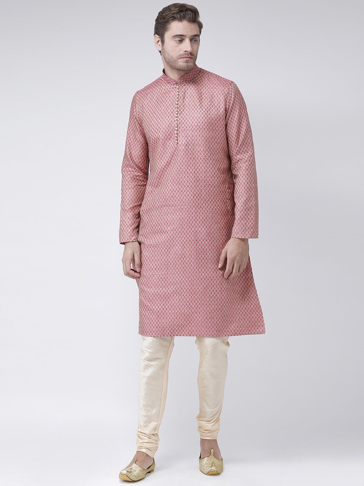     			Deyann Pink Silk Kurta Single