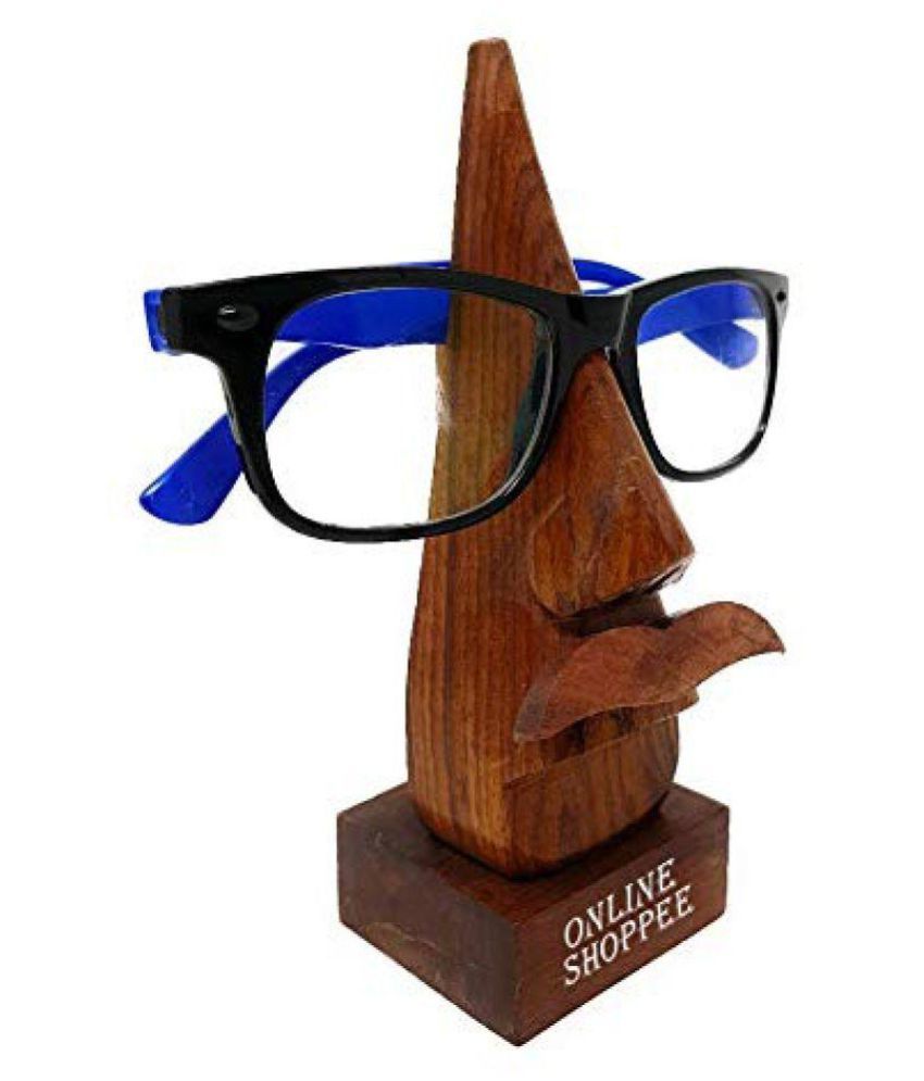 Brown Wood Spectacles Holder Pack of 1 Buy