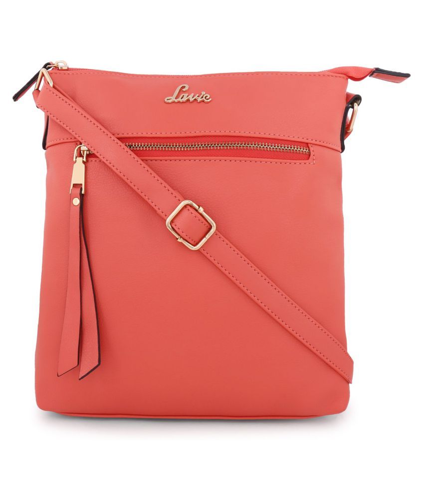 lavie orange sling bag