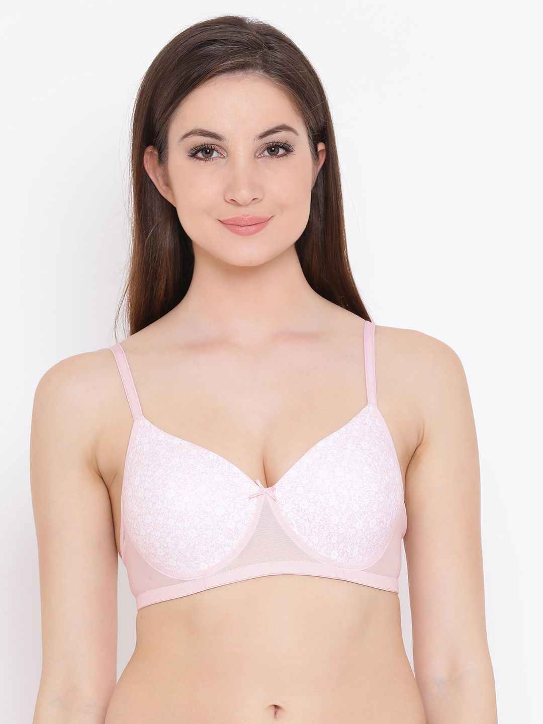     			Clovia Nylon T-Shirt Bra - Pink